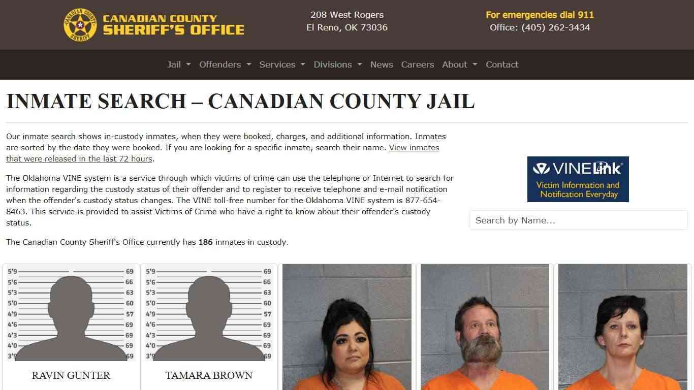 Inmate Search | Canadian County Sheriff's Office