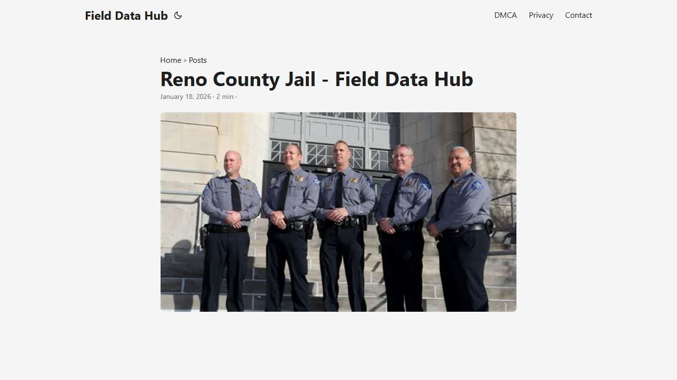 Reno County Jail - Field Data Hub