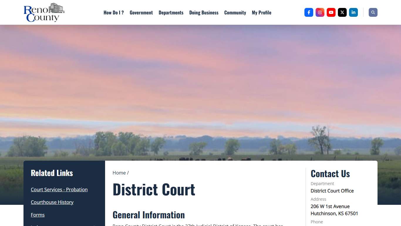 District Court | Reno County, KS - Official Website