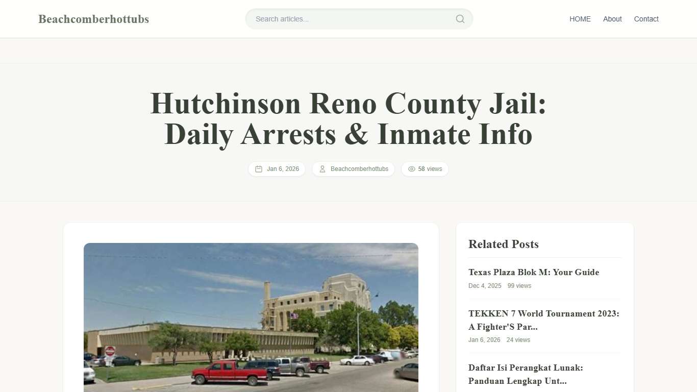 Hutchinson Reno County Jail: Daily Arrests & Inmate Info